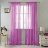 Olivia Gray Celine Sophisticated Sheer Curtain Panel for Living Room, Bedroom, Kitchen, Dining Room & More - Machine Washable Sheer Rod Pocket Curtain Panels - 55-inch x 90-inch
