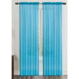 RT Designers Collection Celine Sheer 55 x 90 in. Rod Pocket Curtain Panel Neon Blue