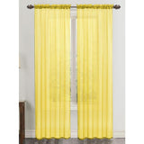 RT Designers Collection Celine Sheer 55 x 90 in. Rod Pocket Curtain Panel Neon Yellow