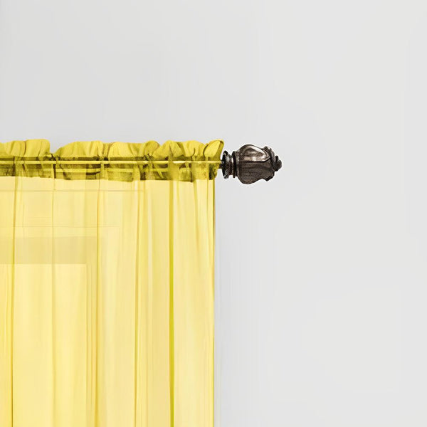 RT Designers Collection Celine Sheer 55 x 90 in. Rod Pocket Curtain Panel Neon Y