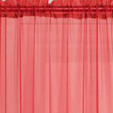 RT Designers Collection Celine Sheer 55 x 90 in. Rod Pocket Curtain Panel Red