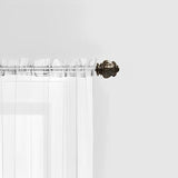RT Designers Collection Celine Sheer 55 x 90 in. Rod Pocket Curtain Panel White