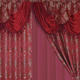 Rt Designers Collection Clayton 2-Piece Double Panel Elegant Thermal Insulated Grommet Curtain Panels - Each Panel 54" X 84" Burgundy