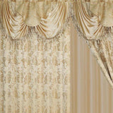 Rt Designers Collection Clayton 2-Piece Double Panel Semi-Transparent Grommet Curtain Pair Panels - Each Panel 54" X 84" Gold