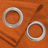 RT Designers Collection Cole Textured Grommet Room Darkening Curtain Panel Orange