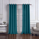 RT Designers Collection Cole Textured Grommet Room Darkening Curtain Panel Teal