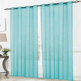 RT Designers Collection Cara One Sheer Grommet Light Filtering Curtain Panel 54" x 90" Aqua