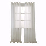 RT Designers Collection Cara One Sheer Grommet Light Filtering Curtain Panel 54" x 90" Beige