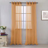 RT Designers Collection Cara One Sheer Grommet Light Filtering Curtain Panel 54" x 90" Neon Orange