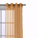 RT Designers Collection Cara One Sheer Grommet Light Filtering Curtain Panel 54" x 90" Neon Orange