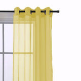 RT Designers Collection Cara One Sheer Grommet Light Filtering Curtain Panel 54" x 90" Neon Yellow