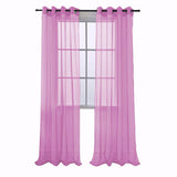 RT Designers Collection Cara One Sheer Grommet Light Filtering Curtain Panel 54" x 90" Pink