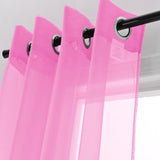RT Designers Collection Cara One Sheer Grommet Light Filtering Curtain Panel 54" x 90" Pink