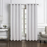 RT Designers Collection Connor Jacquard Premium & Stylish Grommet Panel 54" x 84" Silver