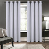 RT Designers Collection Cabana 100% Blackout Grommet Curtain Panel 54" x 90" White