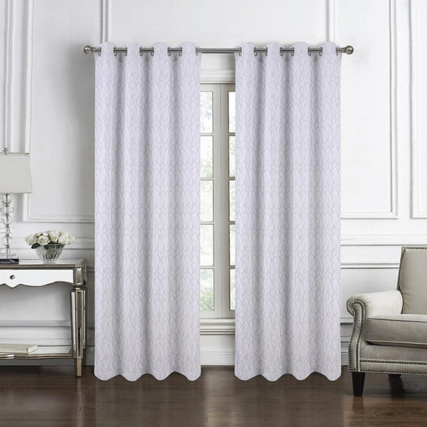 RT Designer Collection Cubix Jacquard Grommet Luxurious Modern Design Curtain Pa