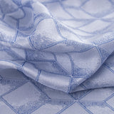 RT Designer Collection Cubix Jacquard Grommet Luxurious Modern Design Curtain Panel 54" x 84" Blue