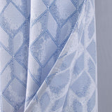 RT Designer Collection Cubix Jacquard Grommet Luxurious Modern Design Curtain Panel 54" x 84" Blue