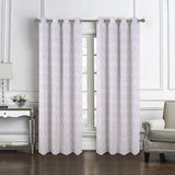 RT Designer Collection Cubix Jacquard Grommet Luxurious Modern Design Curtain Panel 54" x 84" Choc
