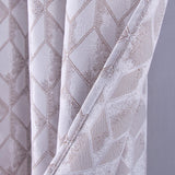 RT Designer Collection Cubix Jacquard Grommet Luxurious Modern Design Curtain Panel 54" x 84" Choc
