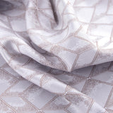 RT Designer Collection Cubix Jacquard Grommet Luxurious Modern Design Curtain Panel 54" x 84" Choc