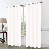 RT Designer Collection Cosmo Shimmer Jacquard Grommet Curtain Panel 54" x 84" White