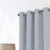 RT Designer Collection Cassi Shimmer Jacquard Grommet Curtain Panel 54" x 90" Grey