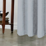 RT Designer Collection Cassi Shimmer Jacquard Grommet Curtain Panel 54" x 90" Grey
