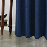 RT Designer Collection Cassi Shimmer Jacquard Grommet Curtain Panel 54" x 90" Navy Blue