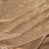 RT Designers Collection Dayton Emb Attached Valance Backing Blackout Window Curtains 50" x 84" Gold/Gold