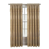 RT Designers Collection Dayton Emb Attached Valance Backing Blackout Window Curtains 50" x 84" Gold/Gold