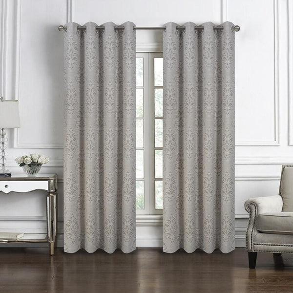 RT Designers Collection Dorian Jacquard Grommet Blackout Window Curtain Panel 54