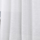 RT Designers Collection Dexter Linen Texture Grommet Light Filtering Window Curtain Panel White