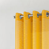 RT Designers Collection Dexter Linen Texture Grommet Light Filtering Window Curtain Panel Yellow