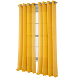 RT Designers Collection Dexter Linen Texture Grommet Light Filtering Window Curtain Panel Yellow