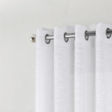 RT Designers Collection Dexter Linen Texture Grommet Light Filtering Window Curtain Panel White