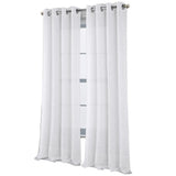 RT Designers Collection Dexter Linen Texture Grommet Light Filtering Window Curtain Panel White