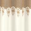 RT Designers Collection Donna Macrame Construction 3" Rod Pocket Curtain Panel Beige/Gold