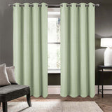 RT Designer Collection Demi Lux Jacquard Blackout Grommet Curtain Panel 52" x 84" Sage