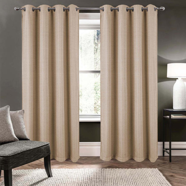 RT Designer Collection Demi Lux Jacquard Blackout Grommet Curtain Panel 52" x 84
