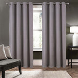 RT Designer Collection Demi Lux Jacquard Blackout Grommet Curtain Panel 52" x 84" Charcoal