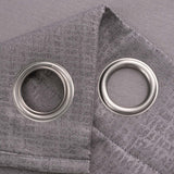 RT Designer Collection Demi Lux Jacquard Blackout Grommet Curtain Panel 52" x 84" Charcoal