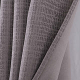 RT Designer Collection Demi Lux Jacquard Blackout Grommet Curtain Panel 52" x 84" Charcoal