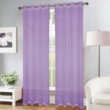 Olivia Gray Erica Doily Stripe Grommet Panel Pair - 54x90", Lilac