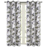 RT Designers Collection Eden Printed Blackout Grommet Window Curtain Panel 54" x 84" Silver