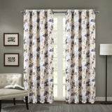 RT Designers Collection Eden Printed Blackout Grommet Window Curtain Panel 54" x 84" Taupe