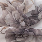 RT Designers Collection Ellie Doily Grommet Light Filtering Window Curtain Panel for Bedroom Silver