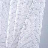 RT Designers Collection Faye Grommet Metallic Sheer Printed Doily Curtain Panel Silver