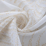 RT Designers Collection Faye Grommet Metallic Sheer Printed Doily Curtain Panel Taupe