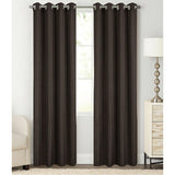 RT Designer Collection Gibson Luxurious Decorative Grommet Curtain Panel 54" x 90" Chocolate